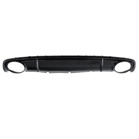 Difuzor Bara Spate cu Ornamente Toba negru lucios compatibil Audi A4 B8 B8.5 Facelift 2012-2015 RS4 Design - Img 4