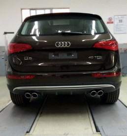 Difuzor Bara Spate Evacuare Dubla compatibil cu AUDI Q5 8R Facelift 2013-2016 Bara Standard - Img 5