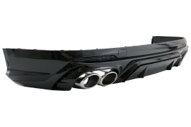 Difuzor Bara Spate Evacuare Dubla compatibil cu Audi Q5 SUV FY S-Line 2018-2020 Evacuari Crom - Img 5