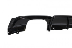Difuzor Bara Spate Evacuare Dubla Negru Lucios compatibil cu BMW Seria 3 2011-2019 F30 F31 M Design - Img 5