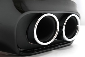 Difuzor Bara Spate Evacuare Dubla si Tobe Ornament compatibil cu Mercedes C-Class C205 A205 Coupe Cabriolet 2014-2019 C43 Design - Img 4