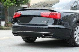 Difuzor Bara Spate si Ornamente Evacuare compatibil cu AUDI A6 4G 2010-2014 Facelift W12 Design - Img 7