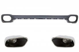 Difuzor Bara Spate si Ornamente Evacuare compatibil cu BMW X6 F16 V8 M-tech Desing - Img 1