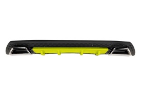 Difuzor bara spate universal , ELITE PLUS B Design, negru mat cu galben, PRODUS DETERIORAT