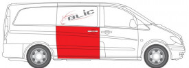 Element reperatie fata de usa exterioara Mercedes Vito W639 2004-2014, parte montare usa culisanta spate - Img 2