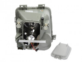 Far stanga H1/H4, pneumatic, culoare argintiu compatibil VW LT 1996-2006 - Img 2