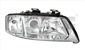Far Stanga H1/H7, electric, fara motoras, culoare cromat compatibil AUDI A6 C5, ALLROAD C5 1997-2001