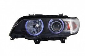 Faruri Angel Eyes compatibil cu BMW X5 E53 (1999-2003) Black Edition - Img 2