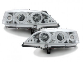 Faruri compatibil cu Opel Astra G (1998-2004) Angel Eyes Chrome - Img 1