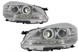Faruri LED compatibil cu Mercedes W221 S-Class (2005-2009) Facelift Look - Img 1