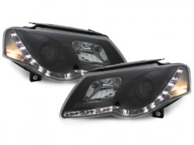 Faruri LED DAYLIGHT compatibil cu VW PASSAT B6 3C (03.2005-2010) Negru - Img 3