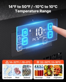 Frigider auto 12 volti, 20L, congelator portabil ultra-usor din EPP, compresor electric cu control prin aplicatie, 12V 24V DC, pentru camion, rulote, SUV, barca, calatorie, camping - Img 3