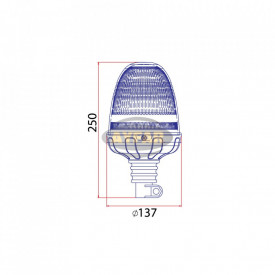 Girofar auto , LED, 12-24V, montaj pe teava - Img 2