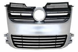 Grila Centrala compatibil cu VW Golf 5 V (2003-2008) R32 Design Brushed Aluminium - Img 2
