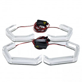 Kit Angel Eyes Iconic M4 Style compatibil cu BMW Seria 3 F30 2011-2018, Seria 4 F32 2013-2018 - Img 3
