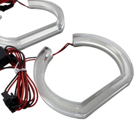 Kit Angel Eyes SMD DTM compatibil cu BMW Seria seria 3 E90, E91 2005-2012, 2x106mm + 2x120mm - Img 8