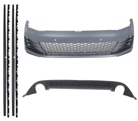 Kit Exterior Complet compatibil cu VW Golf VII 7 2013-2016 GTI Look - Img 1