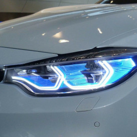 Kit LED Angel Eyes compatibil BMW seria 3 E90, E91, E92, E93, F30 fara lupa cu lumina alba - Img 2