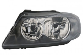 Lampa frontala Stanga H7/H7, electric, fara motoras, culoare negru/cromat compatibil BMW seria 3 E90, seria 3 E91 2005-2008