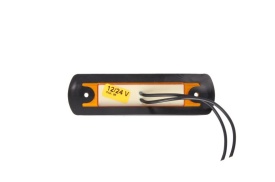 Lampa gabarit, 4 LED-uri, 12-24V, potrivita pentru asistenta rutiera, platforme, galbena, 110X31 mm - Img 2