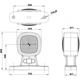 Lampa gabarit brat 68mm, LED, FT-141A Fristom - Img 8