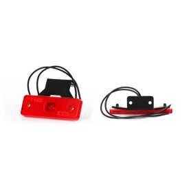 Lampa gabarit, lumina de clarificare, LED, Rosu, 12-24V, WAS Polonia 218Z W44 - Img 6