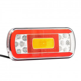 Lampa spate 220x100, 6 functii, cu ceata si lampa de numar, LED, cu cabluri, FT-130 Fristom