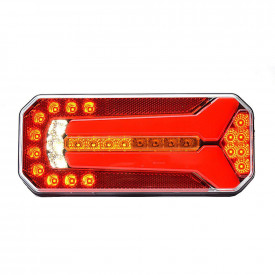 Lampa spate 4 functii, frana, pozitie, semnalizare dinamica, catadioptru, LED 12/24V, 236x104mm, WAS