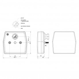 Lampa stop dreapta LED, cu 3 functii, 12-36V, FT-222 Fristom - Img 3
