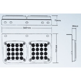 Lampa stop LED, partea dreapta, 12-24V, 32 led-uri SMD, rezistenta la apa si intemperii - Img 4