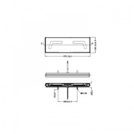 Lampa stop LED, pozitie neon, 12-24V, 6 functii, partea stanga, E-mark E9 - Img 3