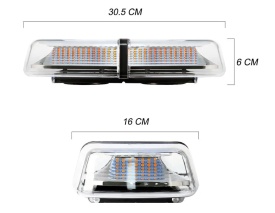 Lampă stroboscop de avertizare lumina portocalie 12/24v cu 72 Led, Amber - Img 3
