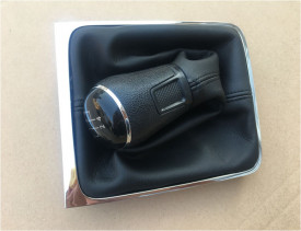 Nuca schimbator auto cu manson imitatie de piele compatibil Vw Passat B7 2011-2015, cu 5 trepte - Img 2