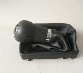 Nuca schimbator auto cu manson imitatie piele neagra Audi A6 C6 2005-2011 , 5 viteze - Img 2