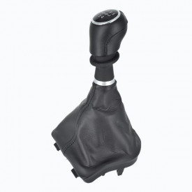 Nuca schimbator auto cu manson imitatie piele VW T6 2015->, cu 5 Viteze Negru - Img 1