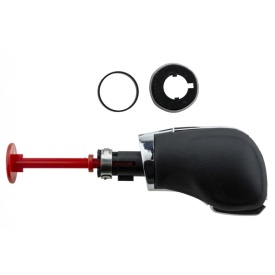 Nuca schimbator auto imitatie de piele neagra compatibil cu VW Golf 6, 7, Passat B7, CC, cutie automata DSG - Img 3