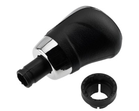Nuca schimbator de viteze compatibil cu Ford Focus C-Max 2010-2019, 6 trepte, piele ecologica, culoare argintiu cu negru - Img 3