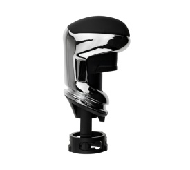 Nuca schimbator de viteze compatibil cu Peugeot 3008 II 2016-2024, 5008 II 2016-2024, 6 trepte, culoare crom cu negru - Img 2