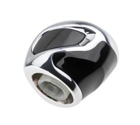 Nuca schimbator de viteze compatibil cu Peugeot RCZ 2010-2015, 6 trepte, culoare crom cu negru - Img 2