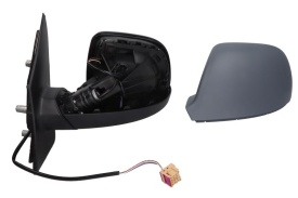 Oglinda retovizoare completa STANGA compatibil cu VW T5 2009-2015, capac grunduit, (electric, asferice, incalzita)