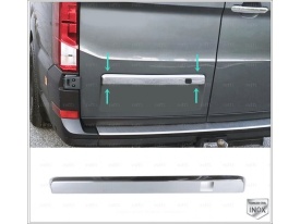 Ornament inox numar spate compatibil VW CRAFTER 2017->, Cu camera de mers inapoi - Img 2