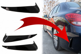 Ornamente bara Spate flapsuri compatibil cu Mercedes C Class W205 2014-2020 Negru Lucios - Img 2