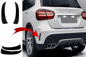 Ornamente bara spate flapsuri compatibil cu MERCEDES GLA X156 GLA250 GLA45 2014-> Negre - Img 2