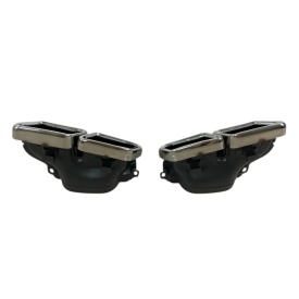 Ornamente evacuare tobe compatibil cu sistemul de evacuare Mercedes Benz E-Class W212 2009-2016, S-Class W222 2013-2020, culoare crom - Img 6