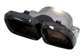 Ornamente tobe pentru sistemul de evacuare compatibil cu Mercedes C-Class W205 S205 C205 A205 C63 C63S Facelift 2019-> Negru - Img 8