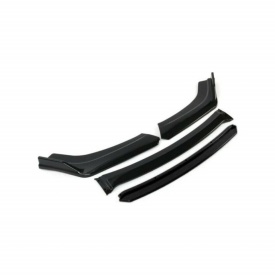 Pachet exterior aero universal, prelungire bara fata si praguri laterale negru cu buza neagra si difuzor cu tipsuri rotunde - Img 2