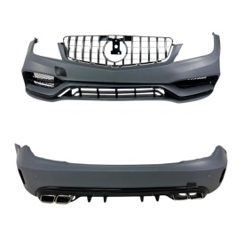 Pachet Exterior compatibil cu Mercedes C-Class W204 2007-2015 Conversie la W205 C63 Design