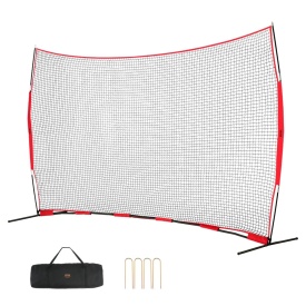 Plasa de protectie VEVOR Barricade Backstop, plasa de bariera pentru sporturi cu minge de 4,8 x 3 m, echipament portabil de antrenament cu geanta de transport, protectie pentru antrenament de baseball, softball, lacrosse, fotbal, hochei, pentru curte - Img 8
