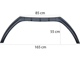Prelungire bara fata universala, negru lucios, 3 piese. lungime totala 165 cm - Img 6