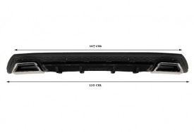 Prelungire bara spate universal , ELITE B Design, negru cu gri, ornamente toba rotunde - Img 2